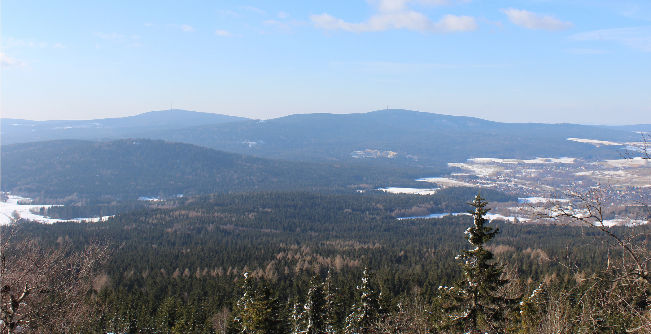 Winterblick im Fichtelgebirge