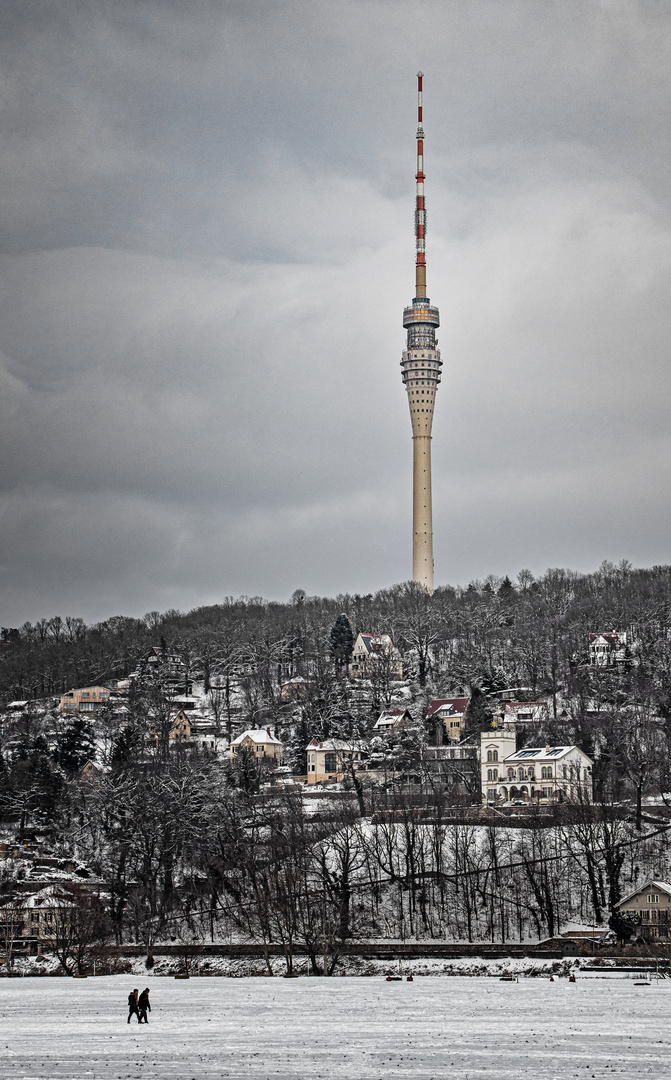 Winterblick zum Telespargel