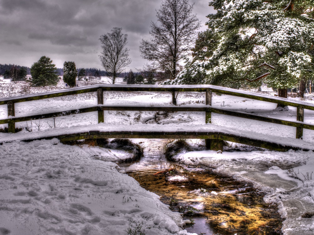 Winterbrücke über Büsenbach