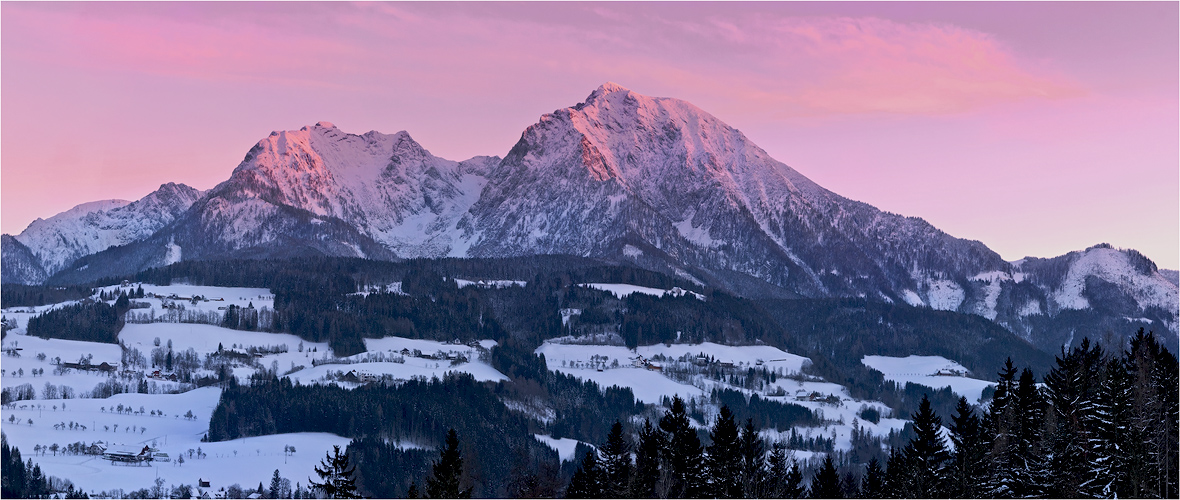 Winterdämmerung in der Pyhrn-Region / Oberösterreich