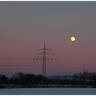 Winterdämmerung mit Vollmond