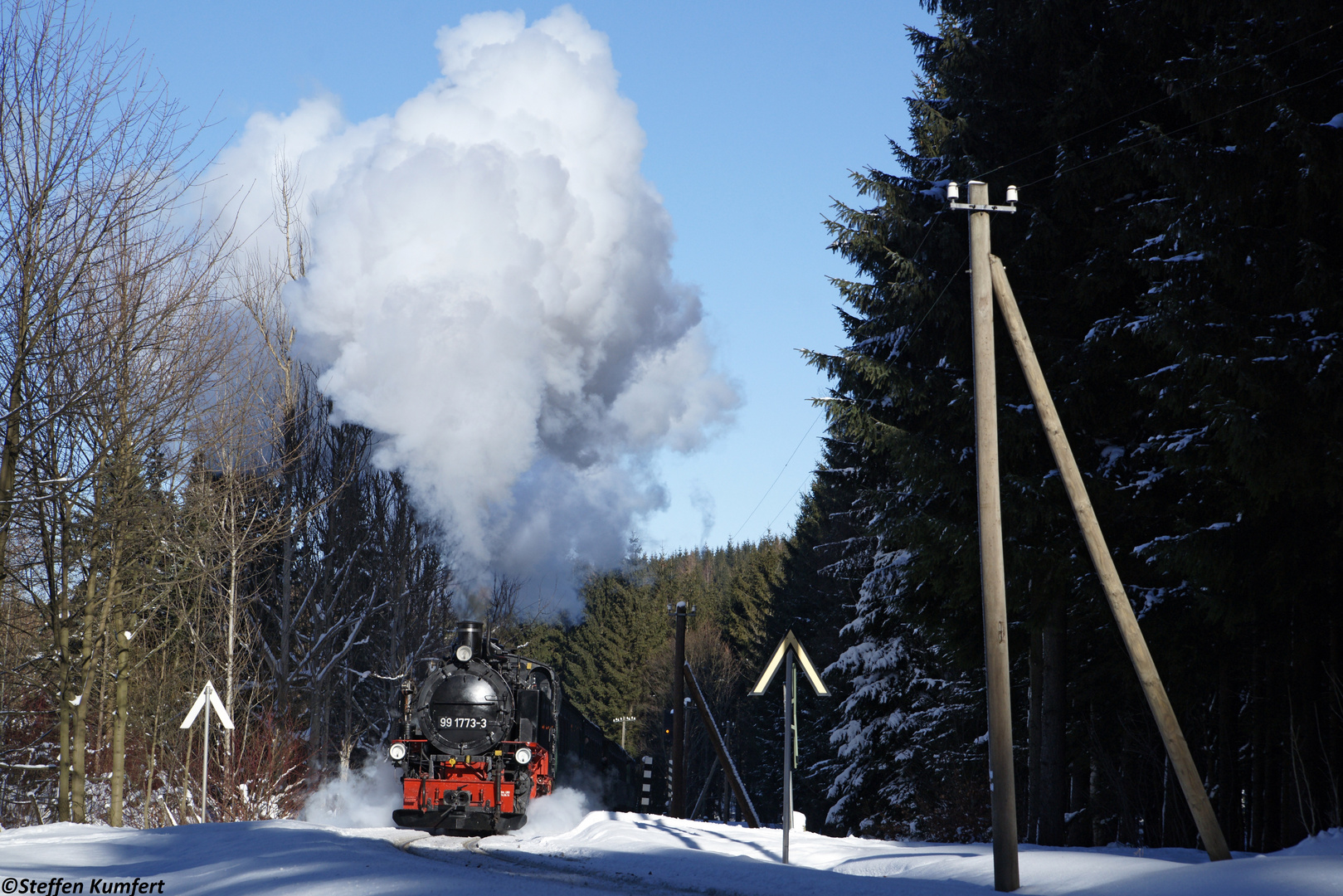 Winterdampf am Fichtelberg