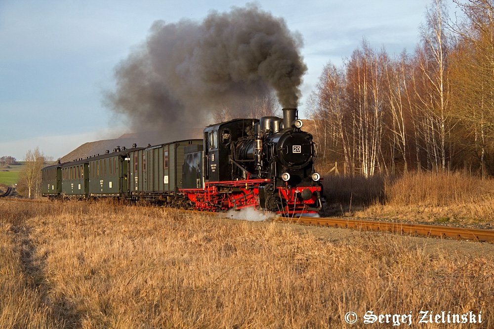 Winterdampf bei der Mansfelder Bergwerksbahn 2