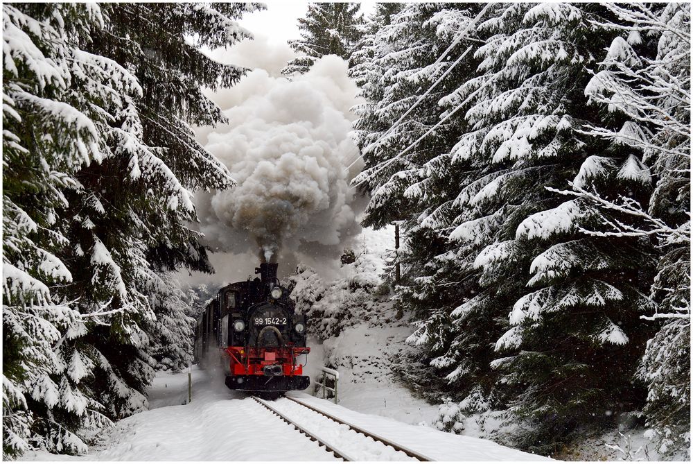 Winterdampf im Erzgebirge XIX