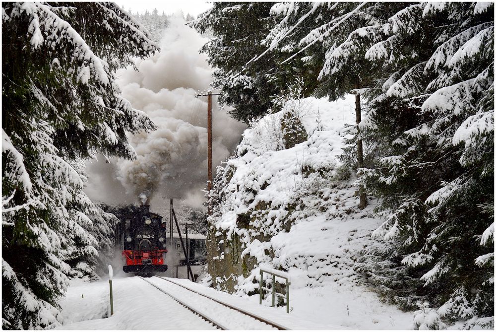 Winterdampf im Erzgebirge XVIII