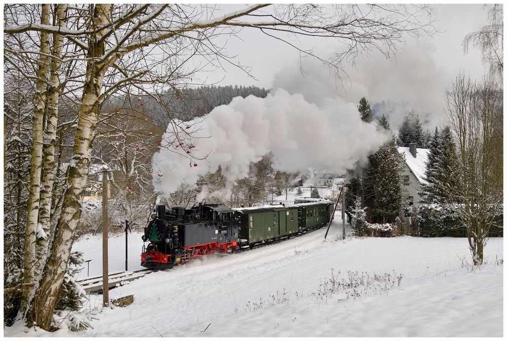 Winterdampf im Erzgebirge XX