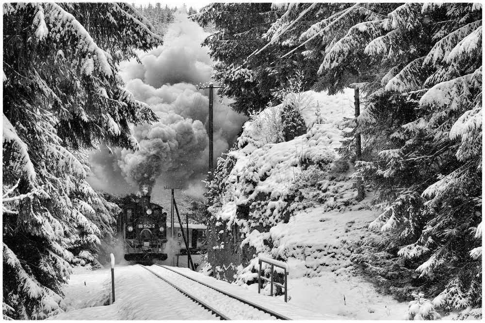 Winterdampf im Erzgebirge XXII