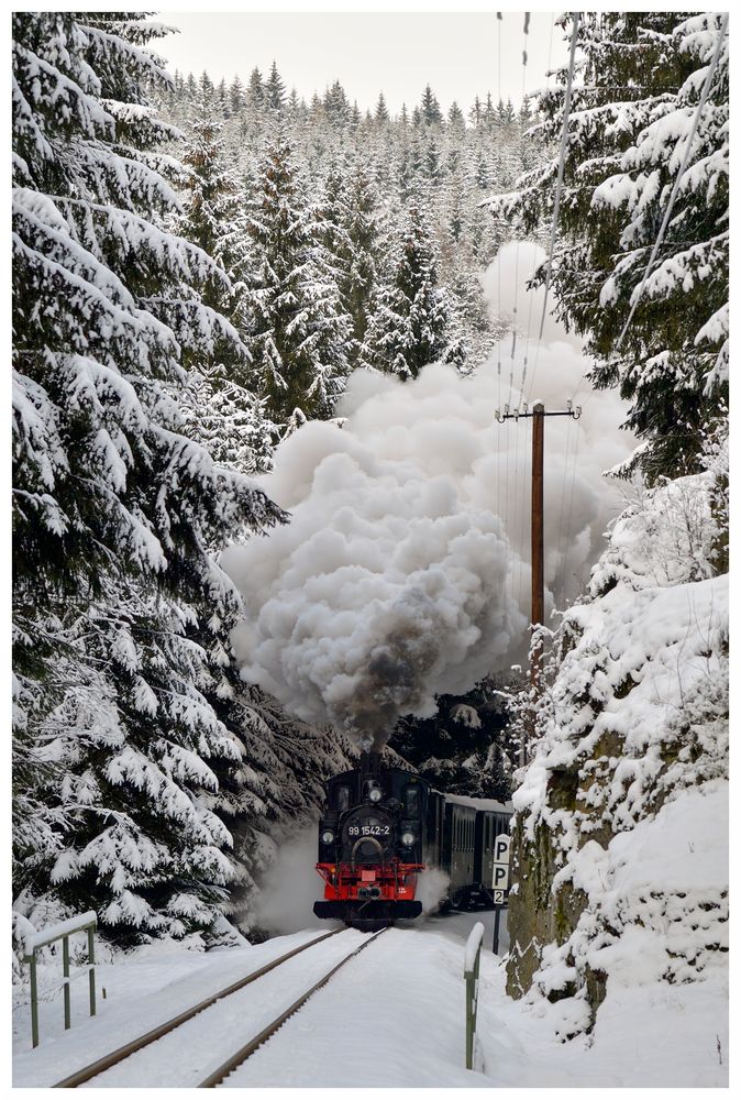 Winterdampf im Erzgebirge XXV