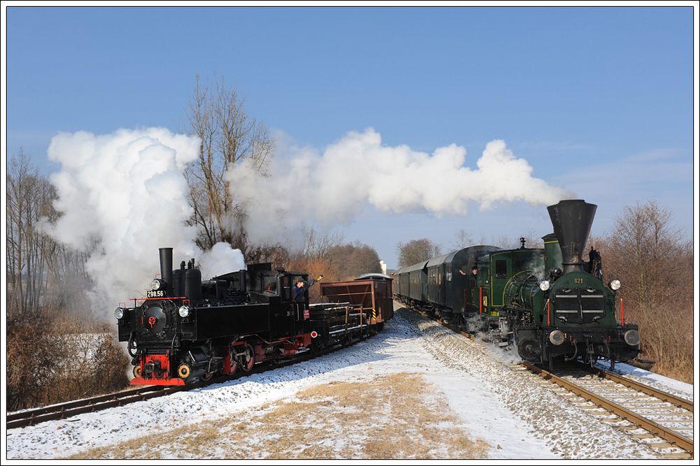 Winterdampf in der Steiermark.