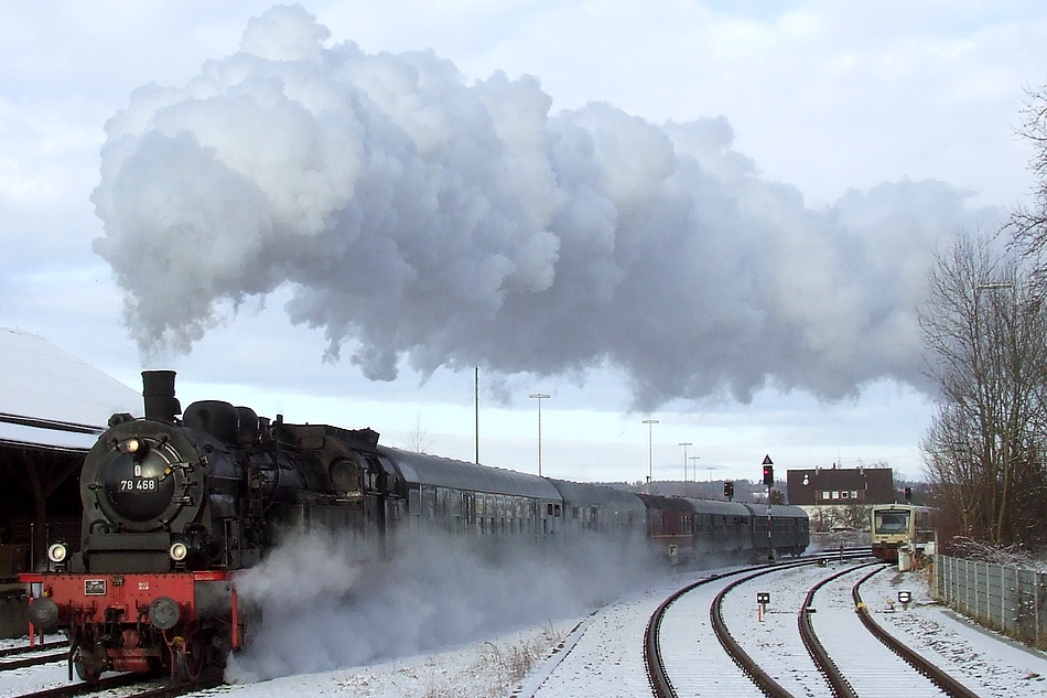 Winterdampf in Hechingen