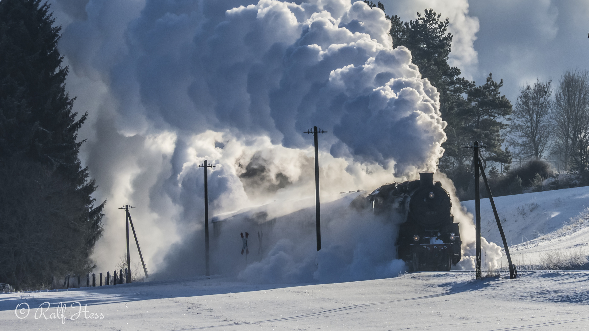 Winterdampf pur mit der 58 311 und T3 930