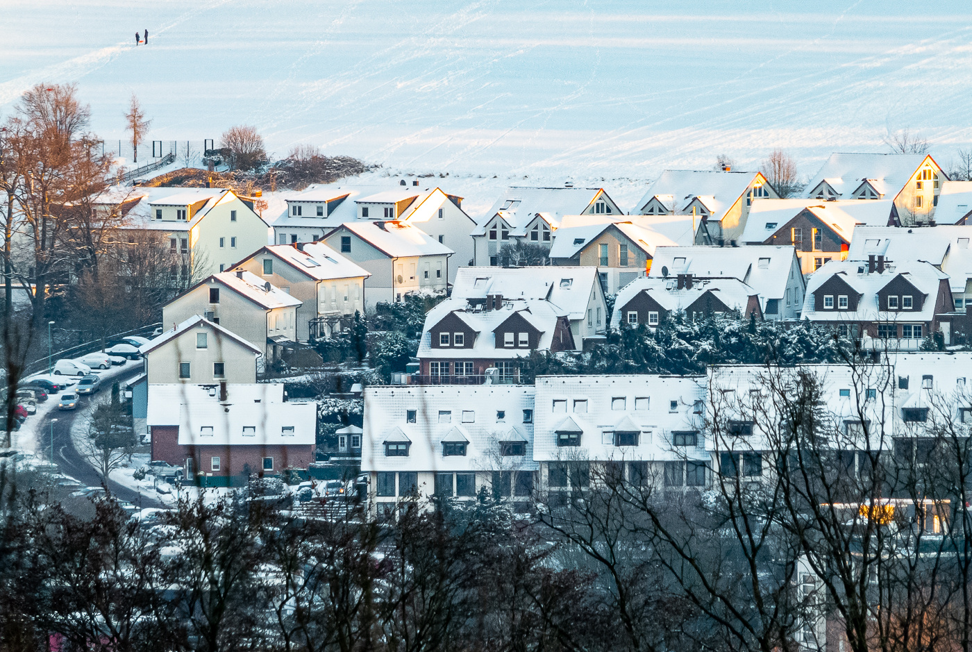 Winterdorf am Nachmittag