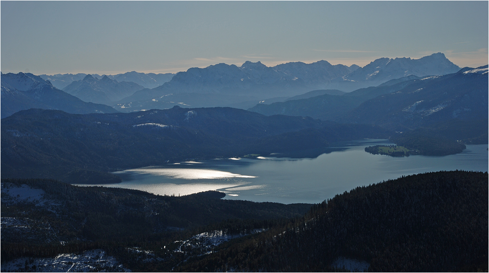 Wintereinbruch 5 - Walchensee mit Wetterstein