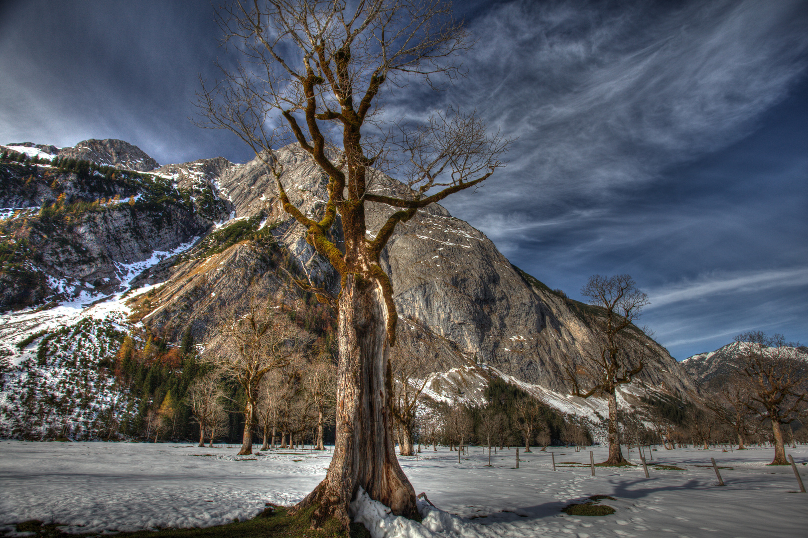 Wintereinbruch am Ahornboden im Karwendel