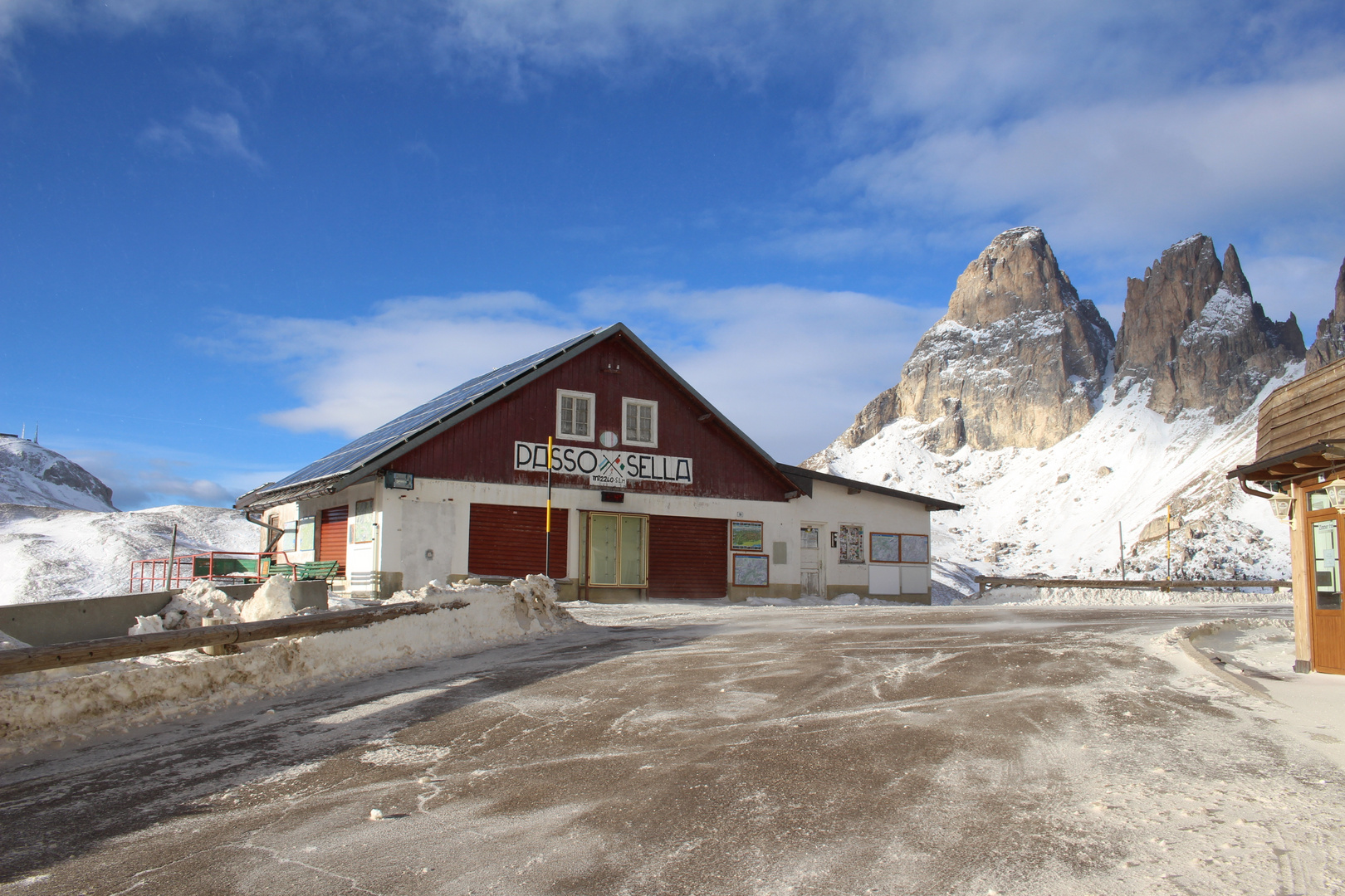 Wintereinbruch am Sellajoch