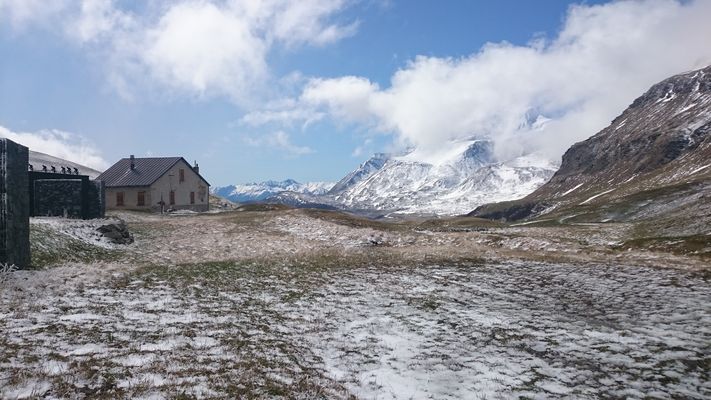 Wintereinbruch auf den Col Mont Cenis