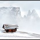 Wintereinbruch auf Seiser Alm