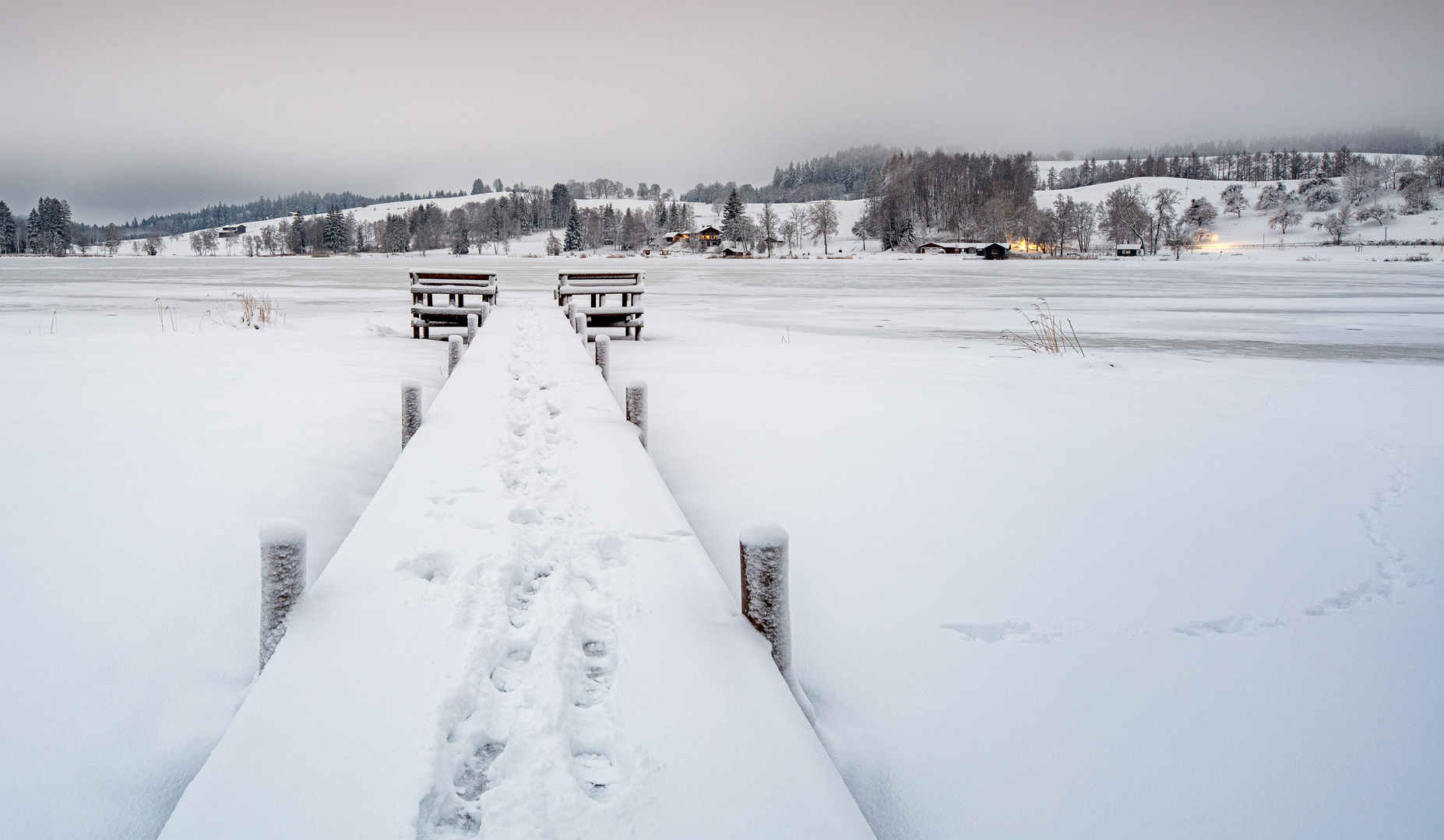 Wintereinbruch in Bayern