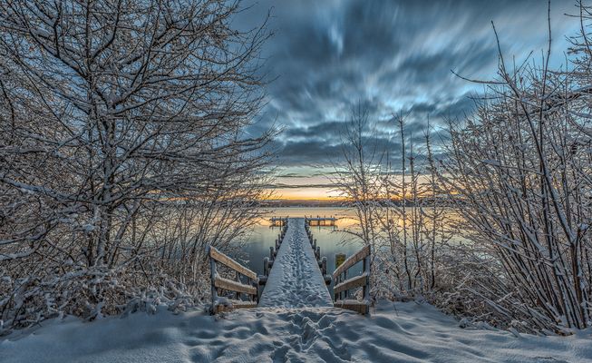 Wintereinbruch in Bayern