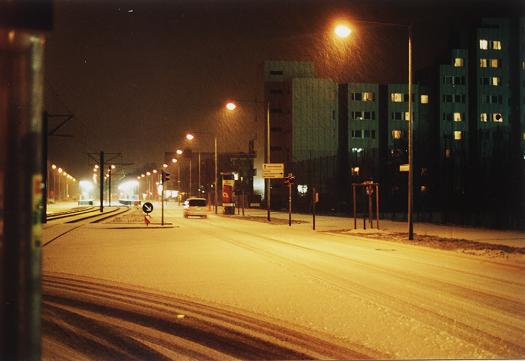 Wintereinbruch in der Stadt