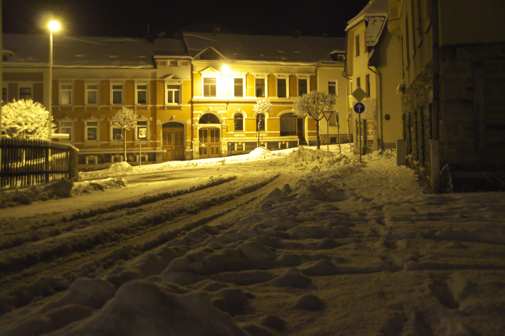 Wintereinbruch Morgens ca.4,40 Uhr in Klingenthal