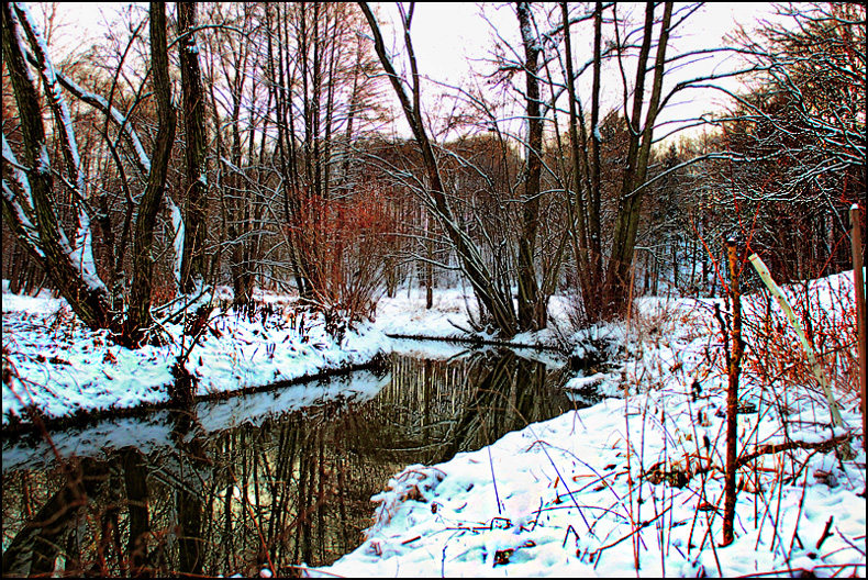 Winterflusslandschaft