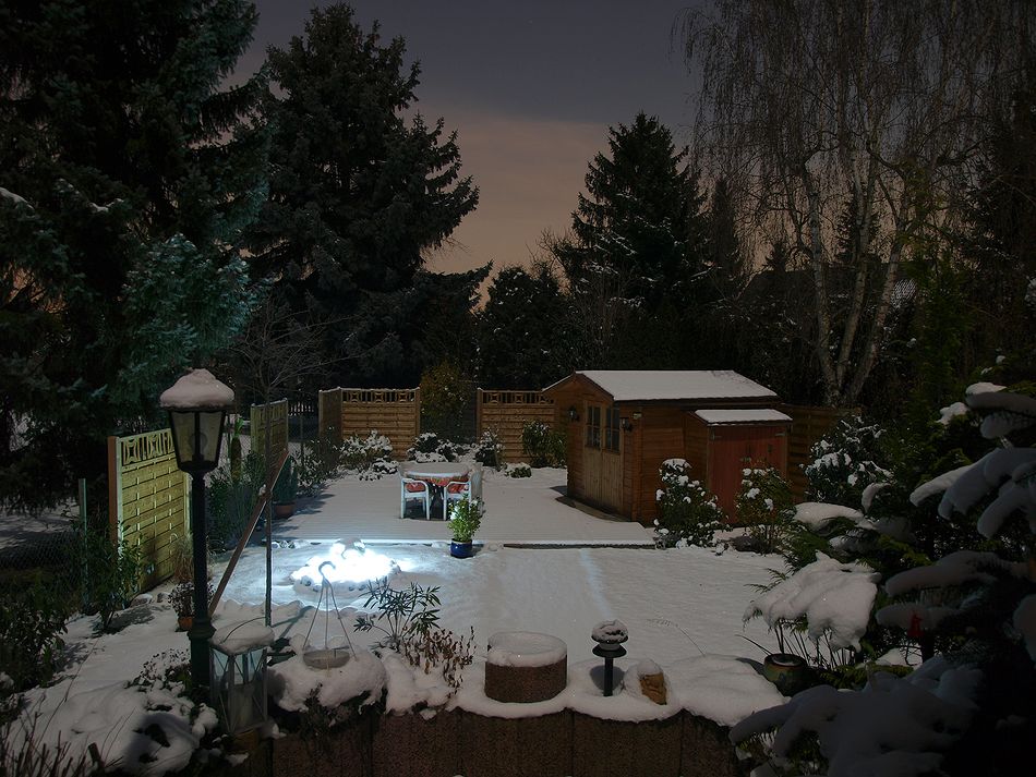 Wintergarten im Mondschein