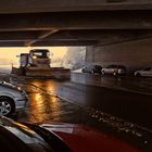 Winter_Idylle an der Autobahnauffahrt Boxberg morgens kurz nach halb sieben