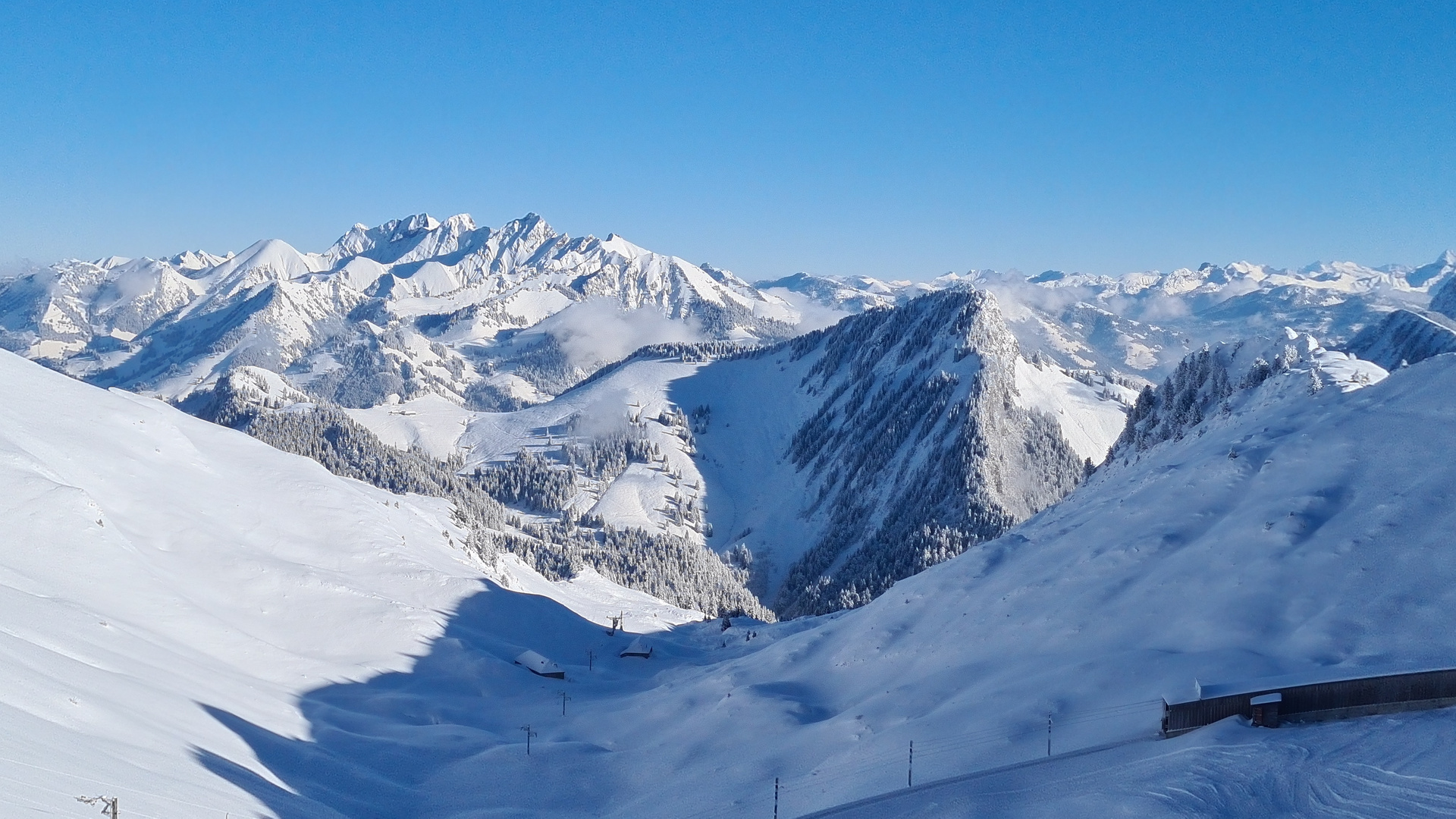 Winteridylle auf dem Rochers-de-Naye 