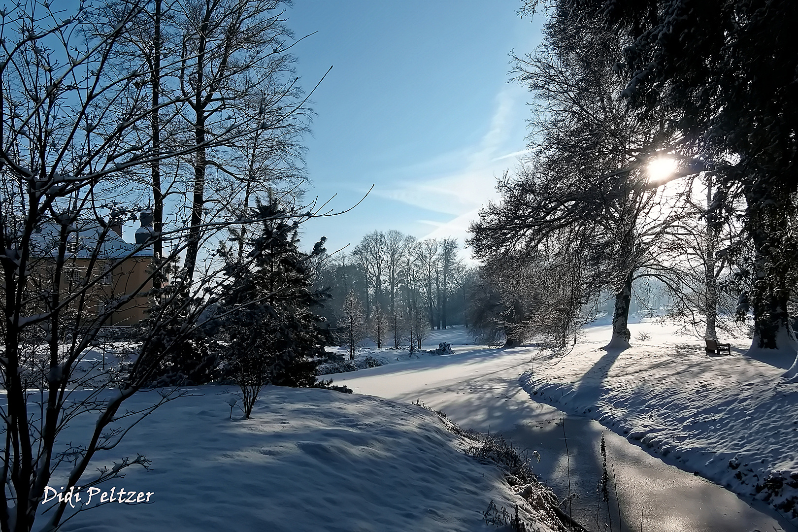 Winteridylle im Park von Schloss Dyck ...