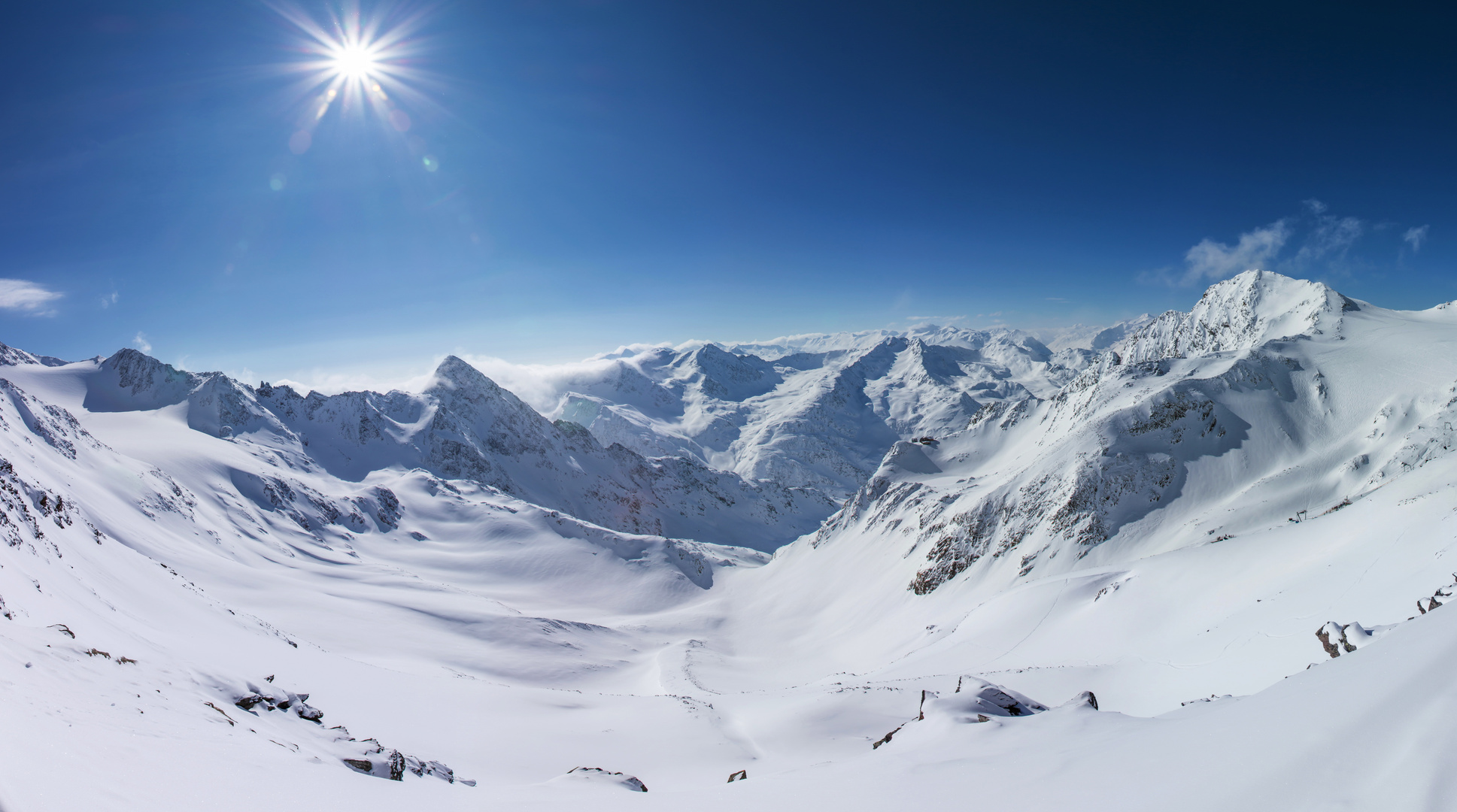 Winteridylle Stubaier Gletscher