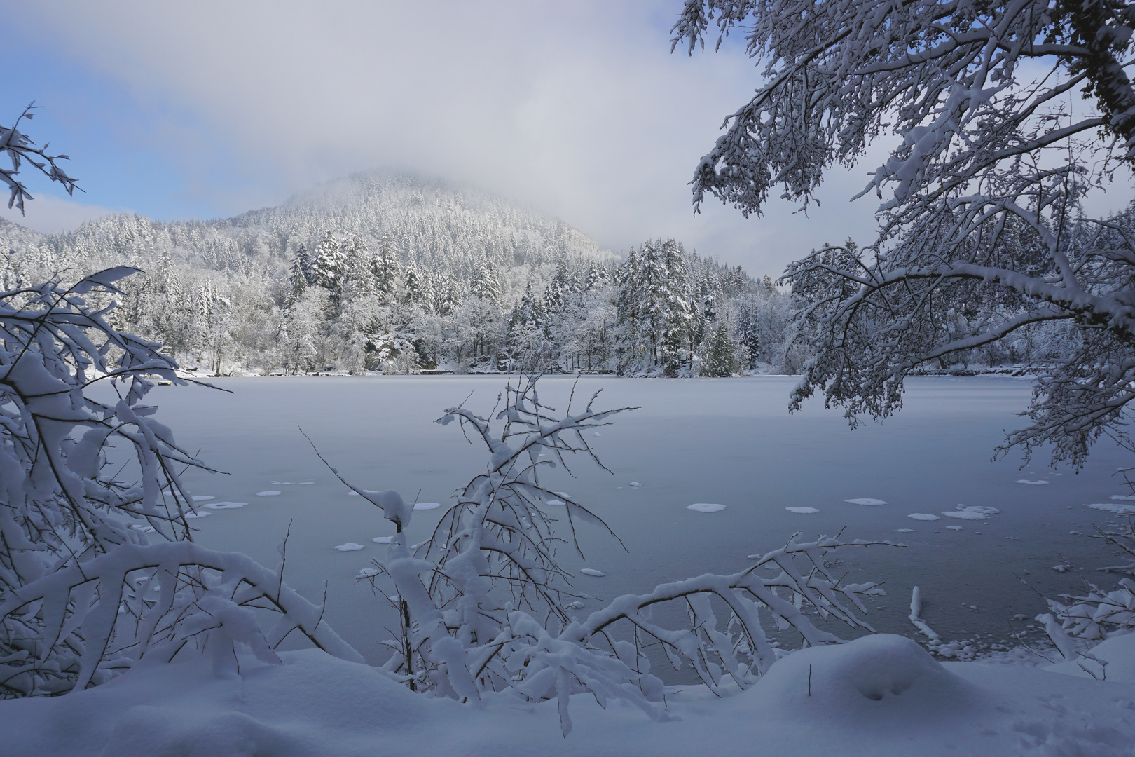 Winterimpression am Bergsee