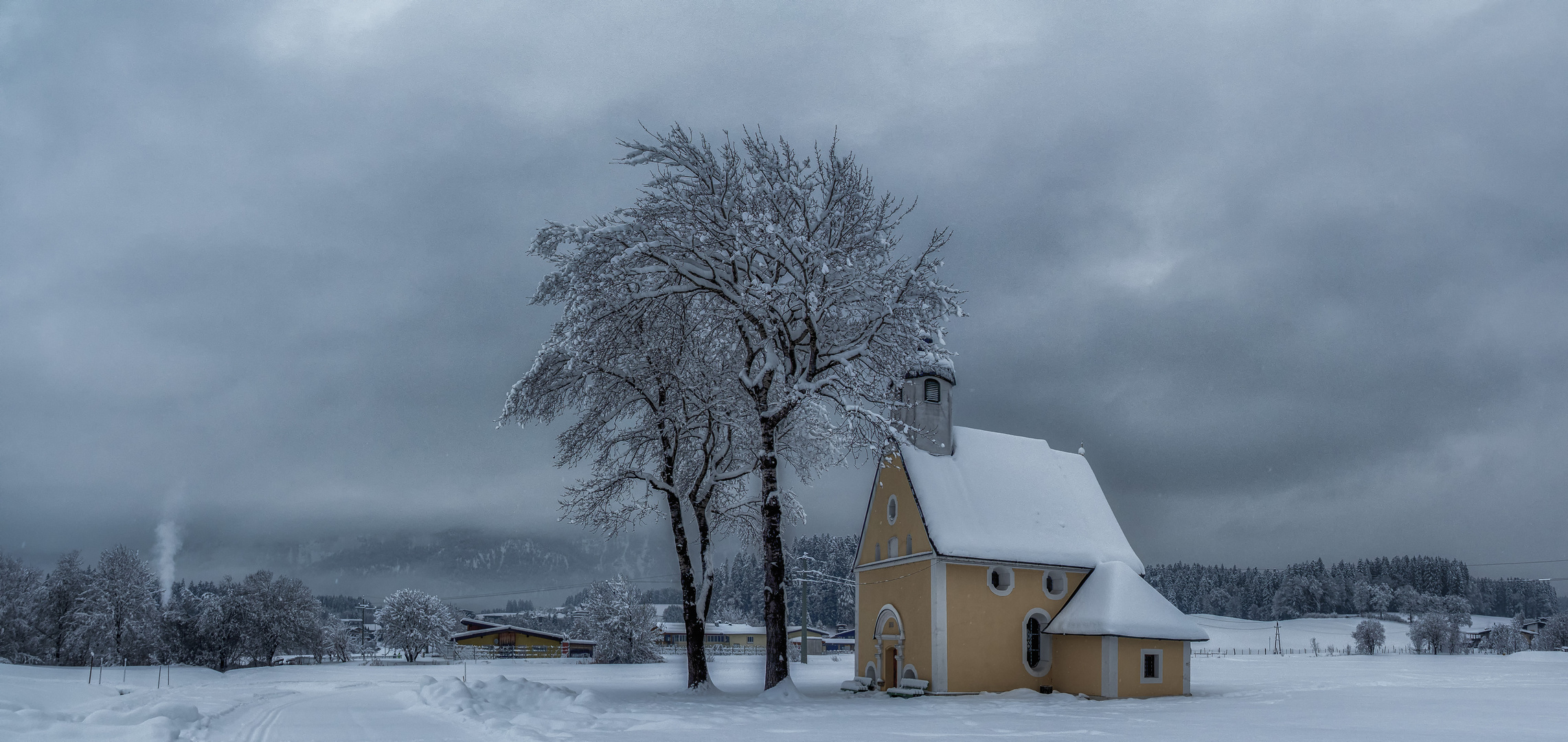 Winterimpression Antoniuskapelle in Bad Häring