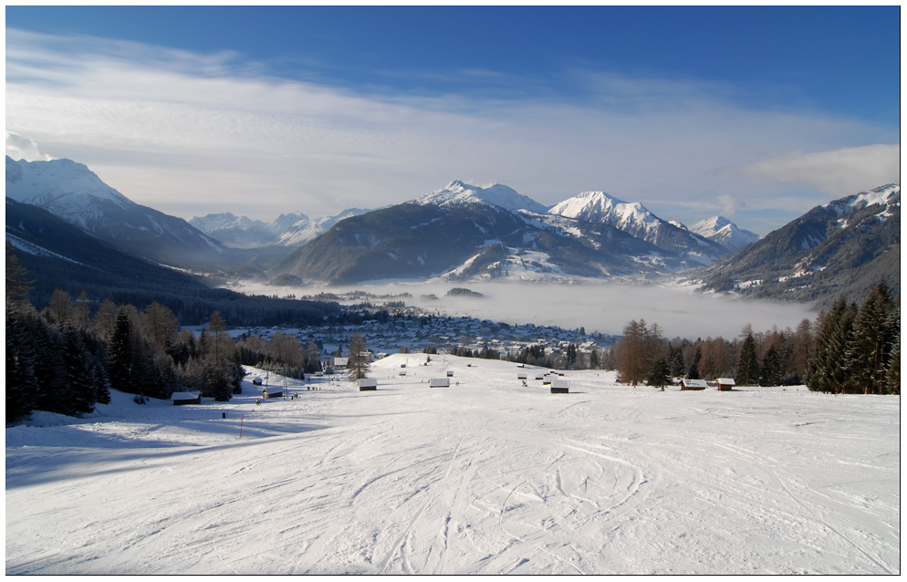 Winterimpression - Blick auf Ehrwald