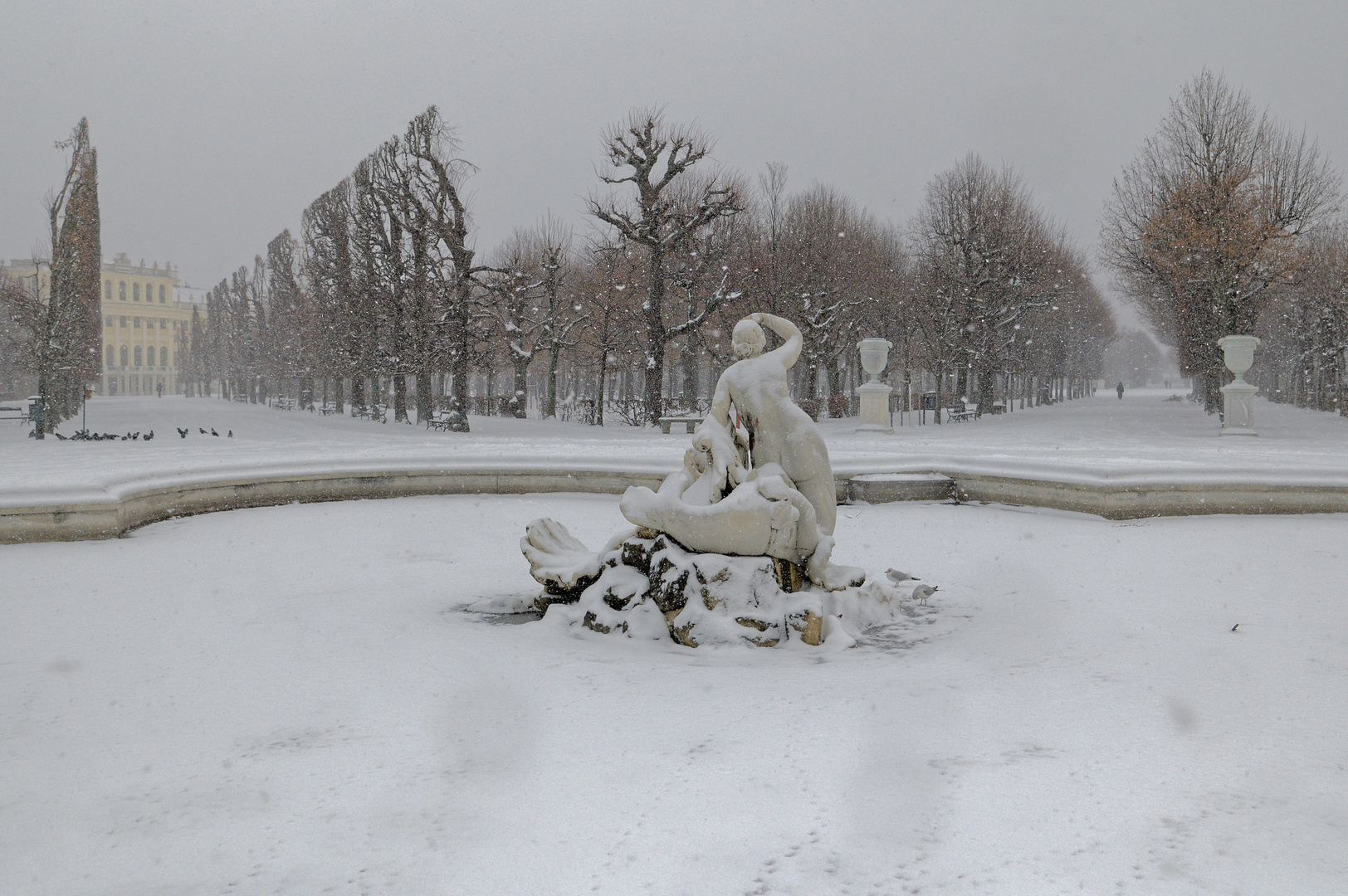 Winterimpression in Schloß Schönbrunn 