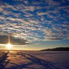 Winterimpression kurz vor Sonnenuntergang