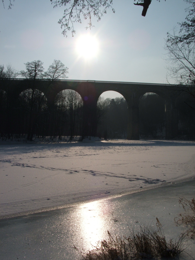 Winterimpression vom Neiße-Viadukt