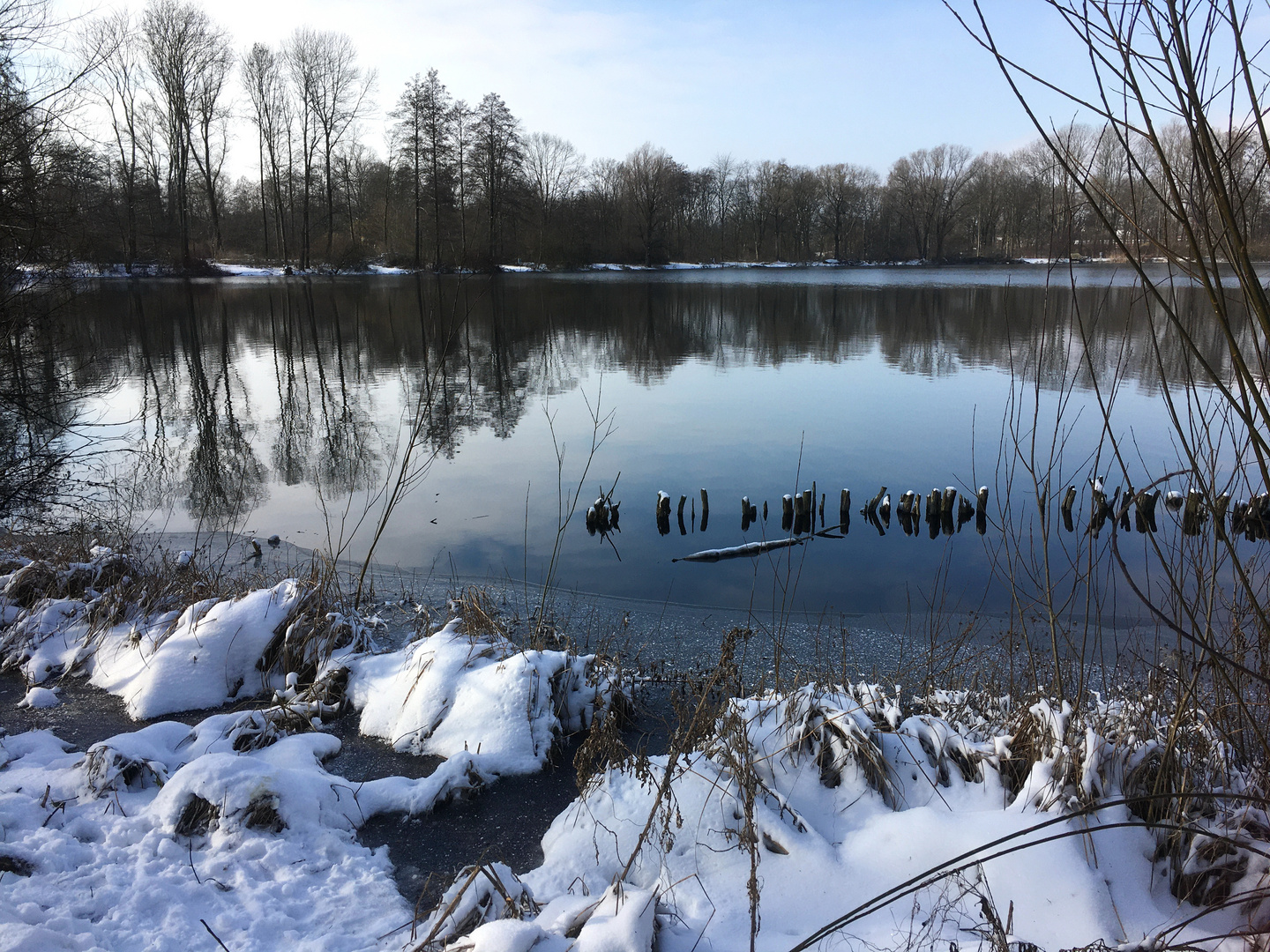 Winterimpressionen am Baggersee