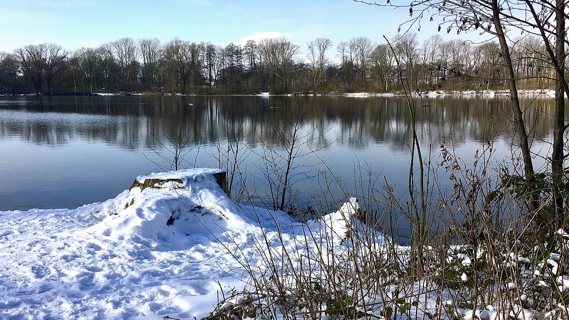 Winterimpressionen am Baggersee