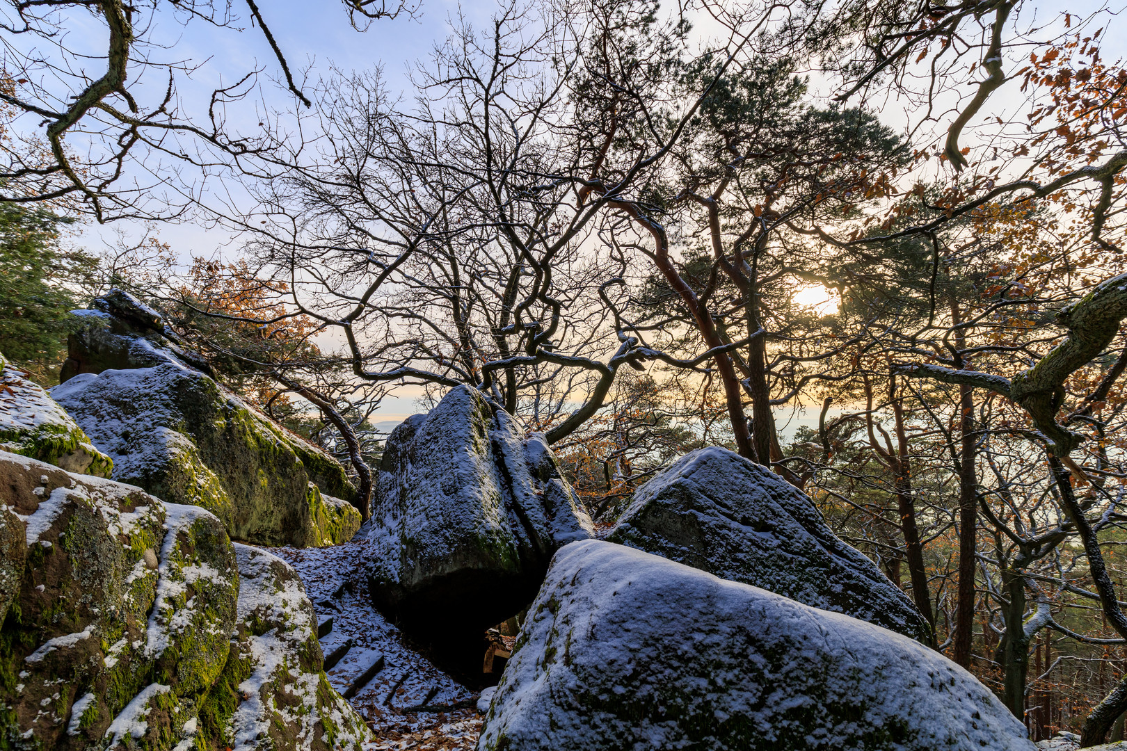 Winterimpressionen am Heidefelsen