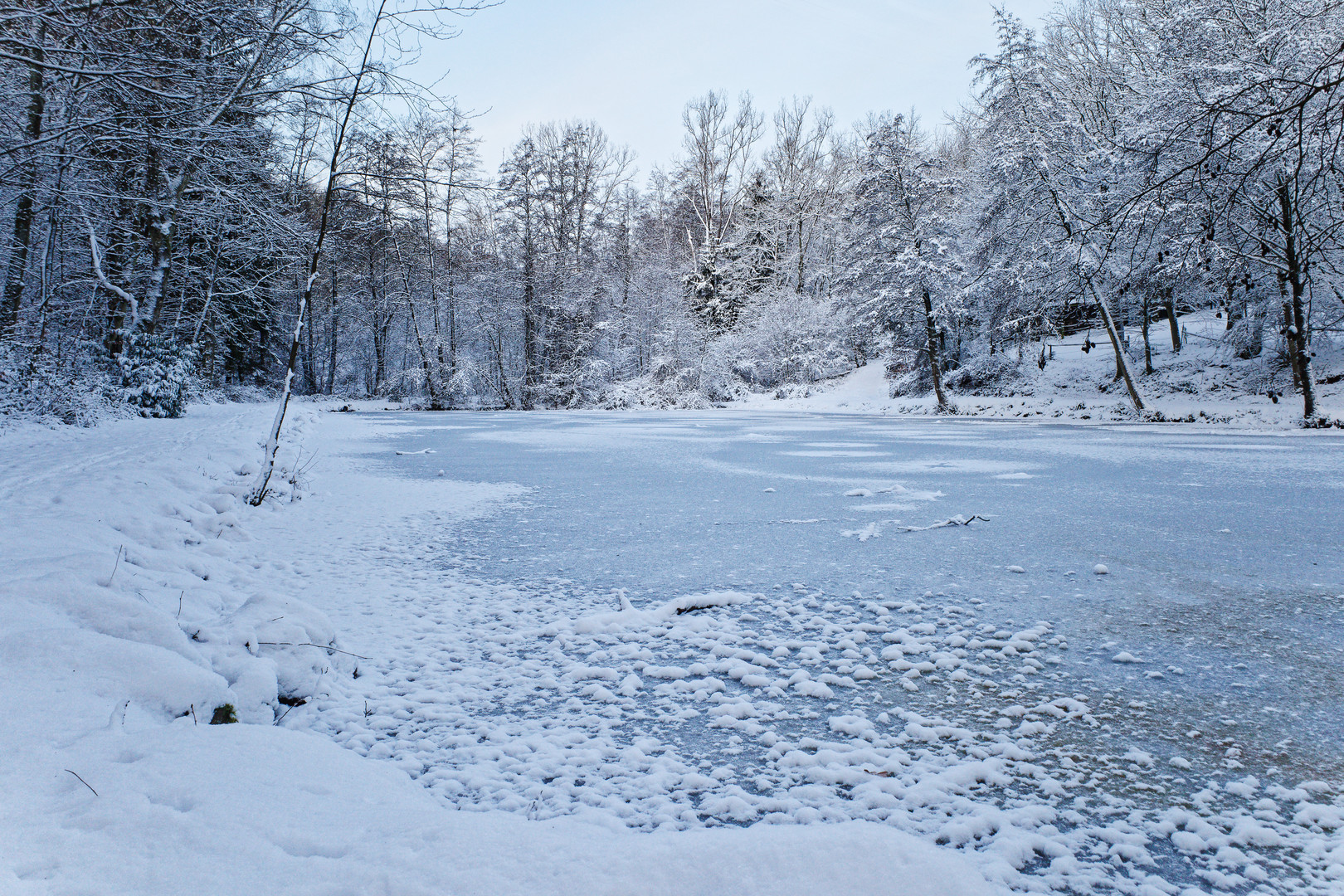 Winterimpressionen am kleinen Lasbachteich