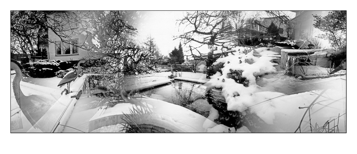 Winterimpressionen II (Sextuple-Pinhole-Blender = 360° Fotografie)