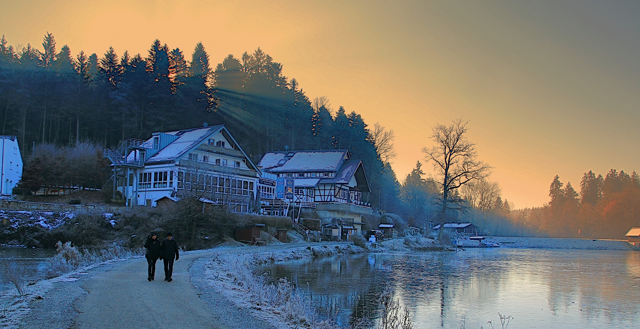 Winterimpressions of Schwabenländle - Ebni - See jan 2022