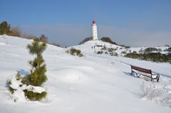 Winterland Hiddensee  mi Leuchtturm Dornbusch 
