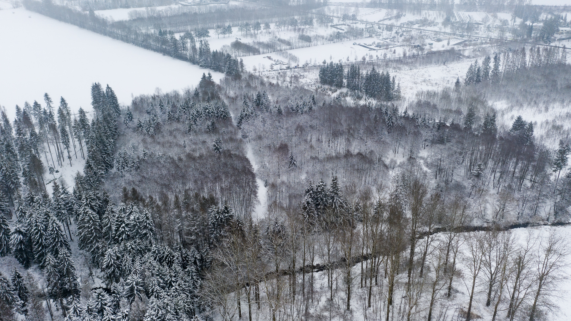 Winterland von oben 