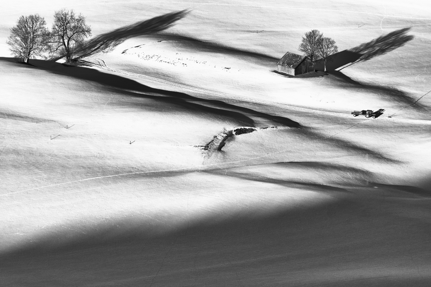 Winterlandschaft 1 (... oder "Auch im Winter muss der Bauer raus")