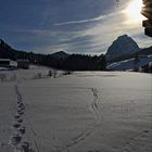 Winterlandschaft Alpthal Brunni mit grossem Mythen