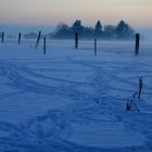 Winterlandschaft  am ende des Tages