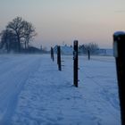 Winterlandschaft am ende des Tages