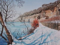 Winterlandschaft am Neckar